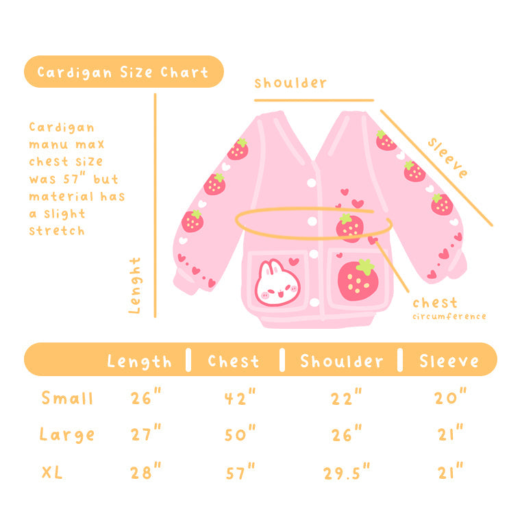 Strawberry Balloon Sleeve - Cardigan