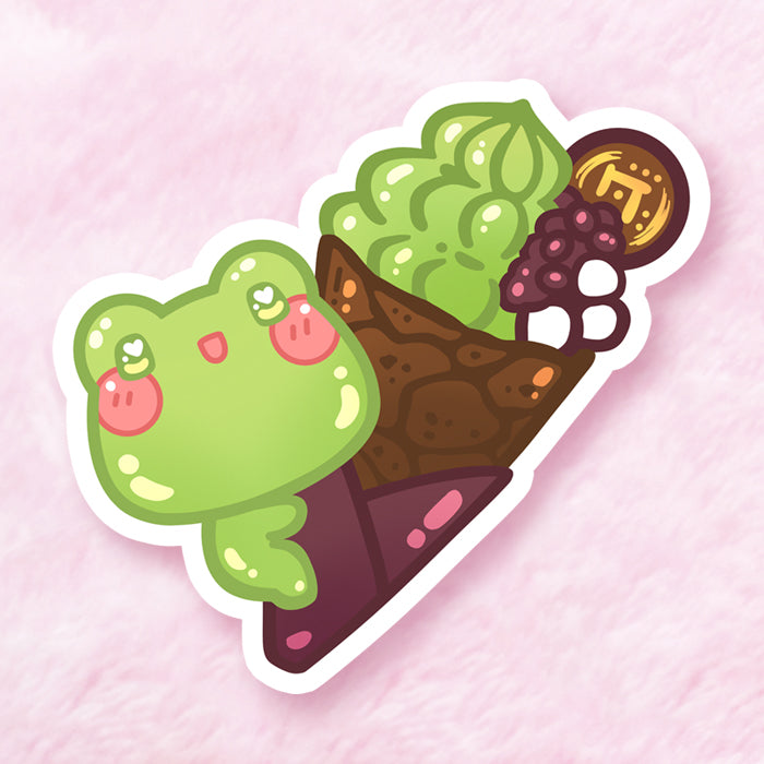 Matcha Frog Vinyl Sticker