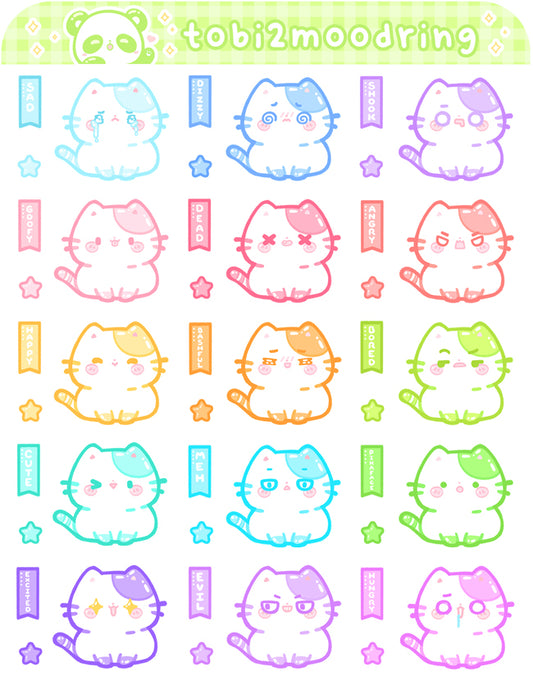 Kitty Emotes - Planner Sticker Sheet