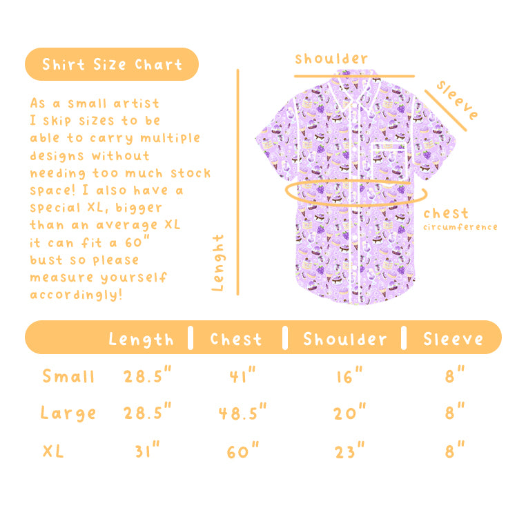 Juicy Grape Desserts - Cotton Button Up Shirt
