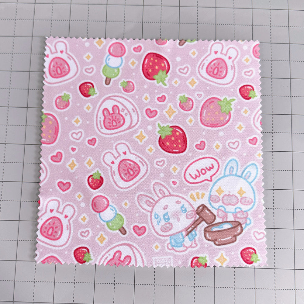 Strawberry Mochi Bunny - Glasses Cleaning Cloth