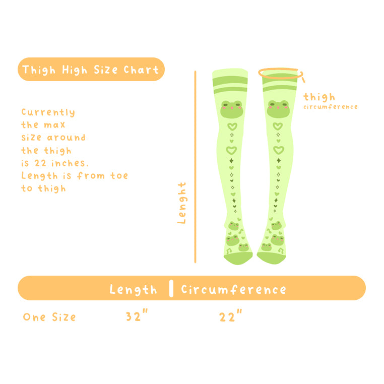 Froggie Days - Thigh High Socks