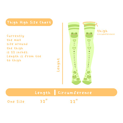 Froggie Days - Thigh High Socks