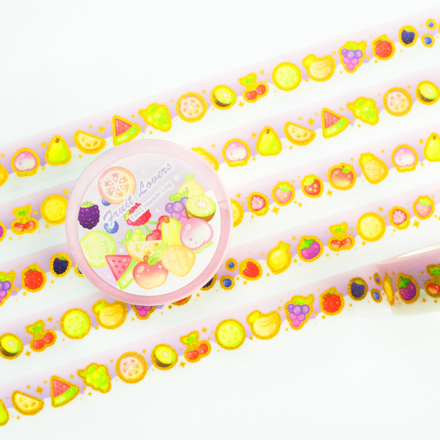 Fruit Lovers- Gold Foil + Glitter Washi Tape