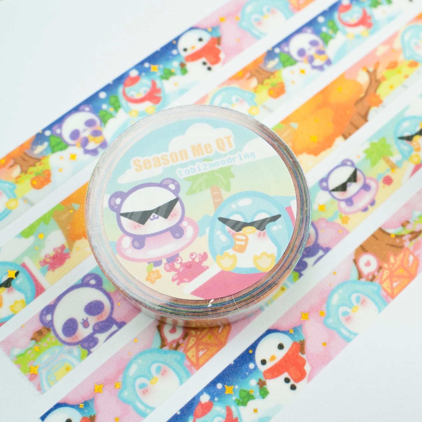 Season Me QT - Gold Foil + Glitter Washi Tape