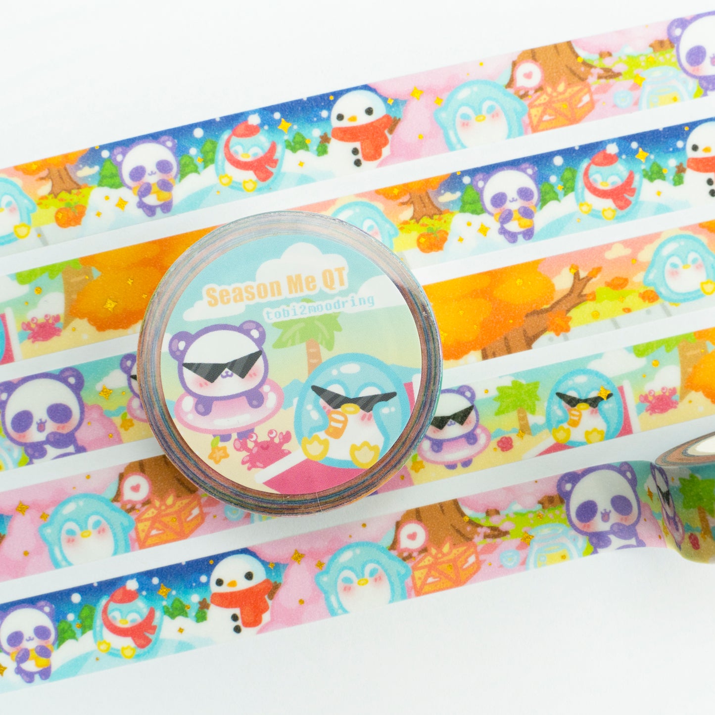 Season Me QT - Gold Foil + Glitter Washi Tape