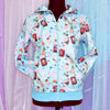 Okashi Light Blue - Zip up Hoodie