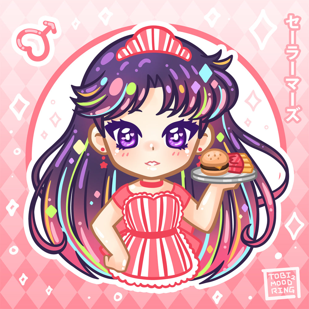 Sailor Mars - 5x5 Mini Print