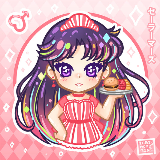Sailor Mars - 5x5 Mini Print