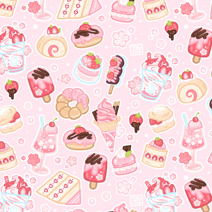Sakura Strawberry Desserts - Glasses Cleaning Cloth