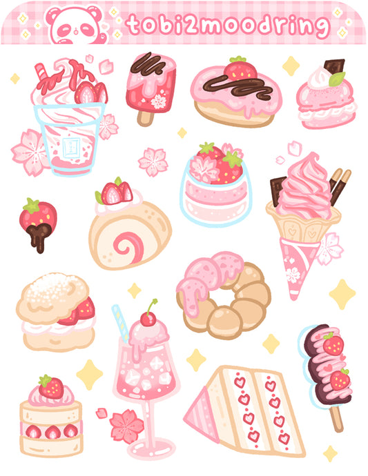 Sakura Strawberry - Planner Sticker Sheet