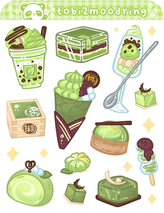 Matcha Desserts - Planner Sticker Sheet