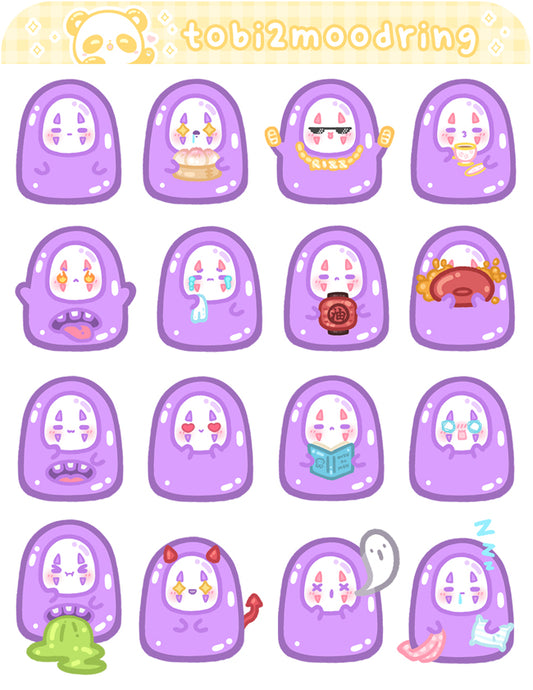 No Face Emotes - Planner Sticker Sheet
