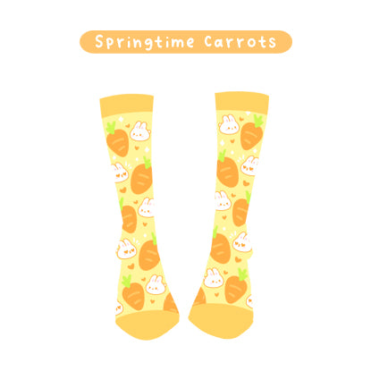 Springtime Carrots - Crew Socks