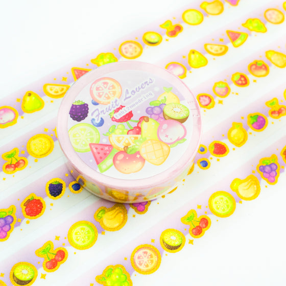 Fruit Lovers- Gold Foil + Glitter Washi Tape