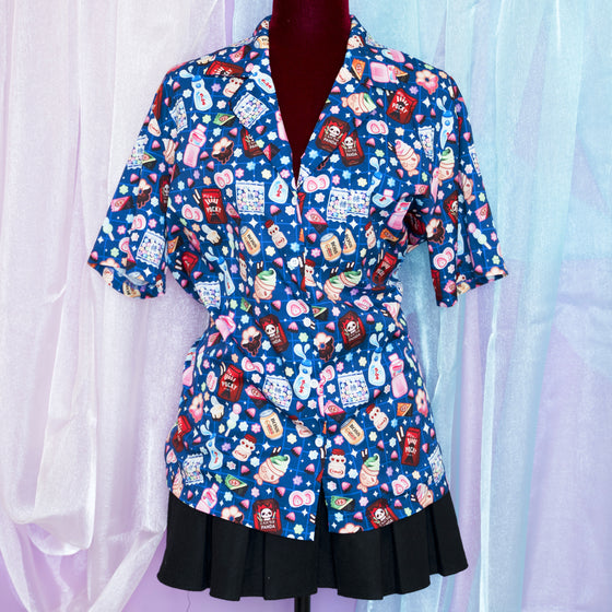 Okashi Shirt - NAVY BLUE