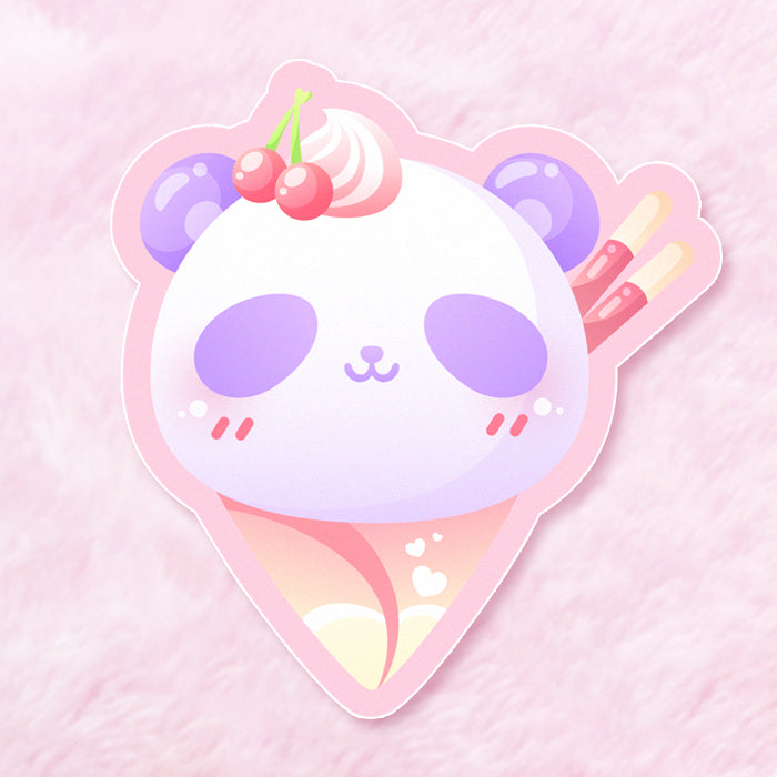 Panda Crepe Vinyl Sticker